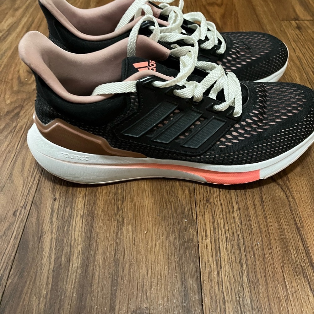 Adidas Women's Black and Coral Athletic Shoes